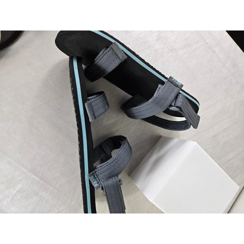 Reef Kids Ahi Convertible Sandals Charcoal Black Blue Size 5 EUR 36 Sporty